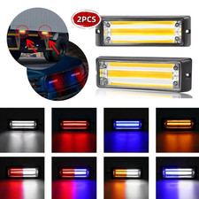 2Pcs COB Car Truck Emergency Beacon Warning Hazard Flash Strobe Light 12-24V