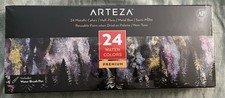 Arteza Metallic Watercolor Paints, Set of 24 Half Pans Unique Colors Brand New 