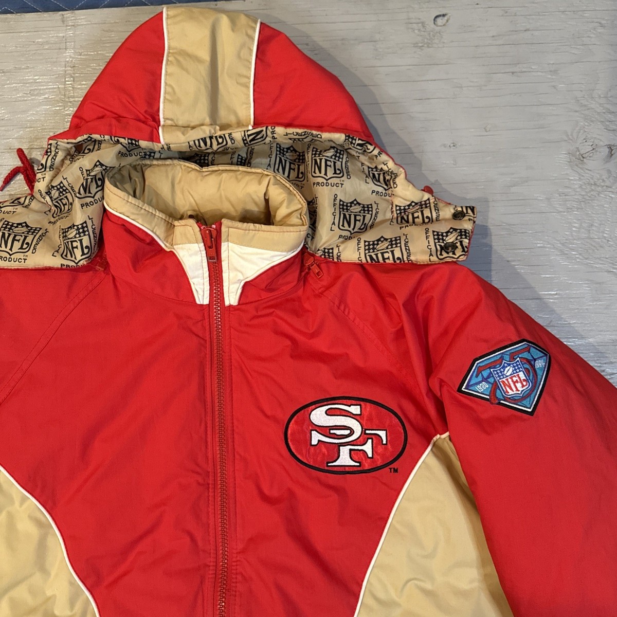 Vintage 90s Pro Player San Francisco 49ers Full Zip Hooded
