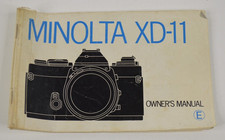 Minolta XD-11 Owner's Manual Original Settings Guide Dated 1977