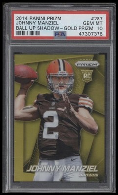 PSA 10 2014 Johnny Manziel Ball Up Shadow Gold Prizm #287 | eBay