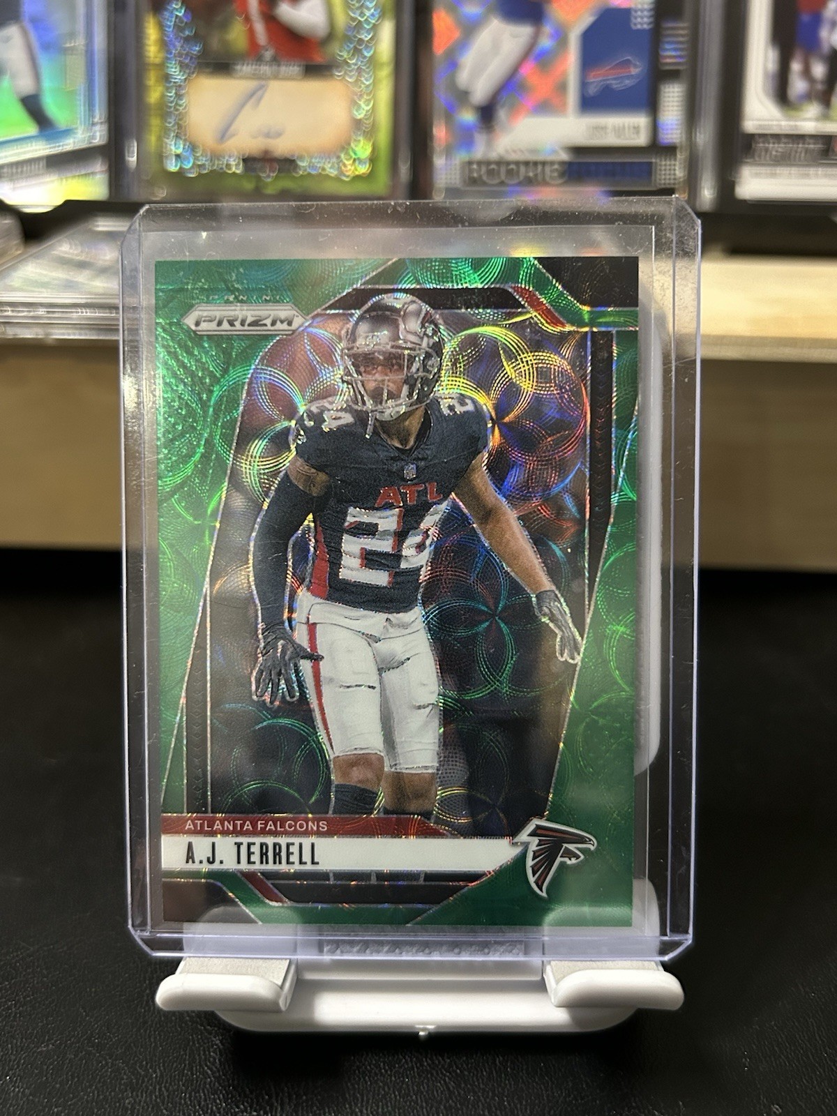 2024 Panini Prizm A.J. Terrell #15 Green Scope Prizm /75