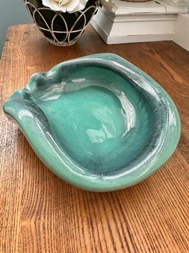 Royal Haeger USA Teal Ashtray Mid-Century 1950s–1960s