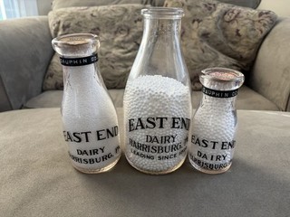 Lot Of 3 East End Dairy Milk Bottles Harrisburg Pa