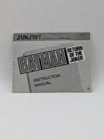 BATMAN: RETURN OF THE JOKER NES WITH INSTRUCTION MANUAL - CARTRIDGE ONLY