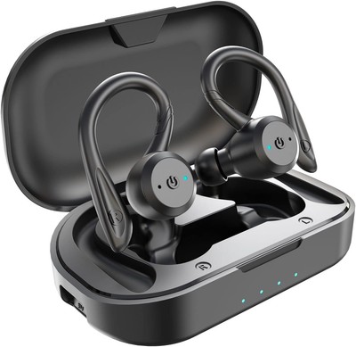 APEKX Bluetooth Headphones True Wireless Earbuds with Charging Case Black 