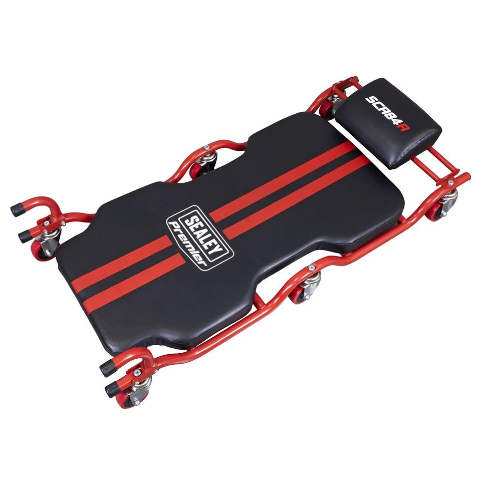 Sealey Deluxe Steel Creeper with 6 Wheels & Headrest SCR84
