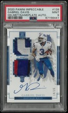 Gabriel Davis PSA 9 Helmet Nameplate Auto /35 2020 Impeccable BILLS