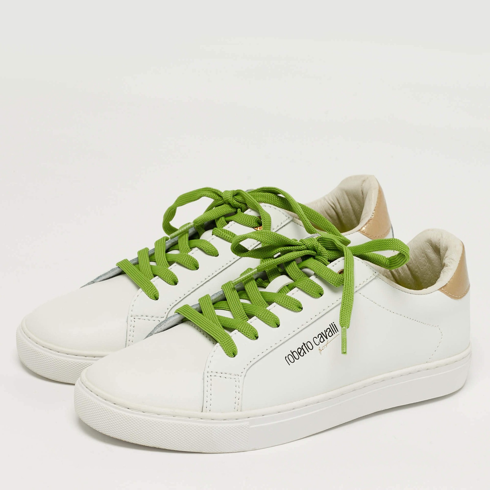 Roberto Cavalli Size 40 WhiteGold Python Embossed… - image 2