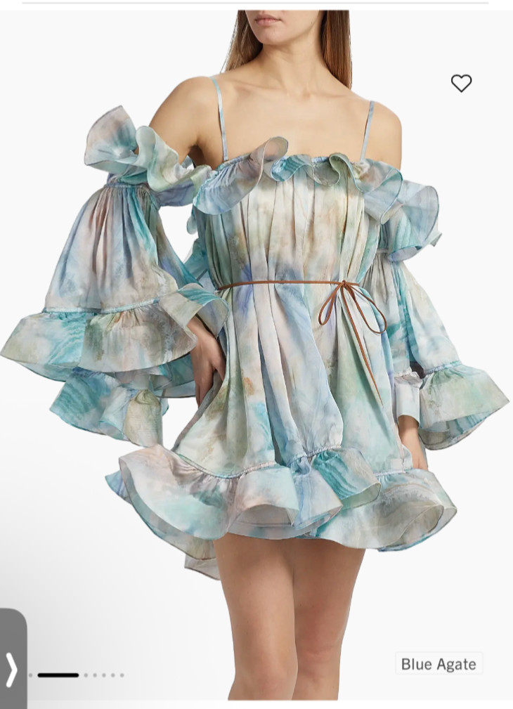 Zimmermann Illuminate silk ruffle mini size 0 image 6