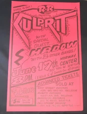 Shadow (Mike McCready Pearl Jam) 11x17 Rare Vintage 80s ORIGINAL Concert Poster