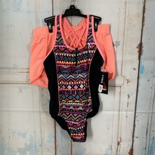 Gerry 2 Piece Swimset Girls Oe Piece Suit ad Shorts Size L/14