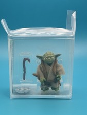 1980 Vintage Kenner Star Wars AFA 80 Loose Yoda Brown Snake Dark Green Paint