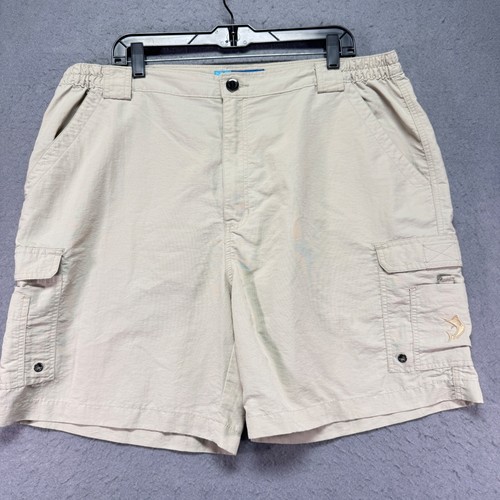 Reel Legends Mens Cargo Shorts Khaki Size XL Performance Outfitters Fishing