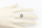 Yellow Diamond Ring 18k Gold Art Deco with Blue Sapphire (#28) 0.73 — photo 9