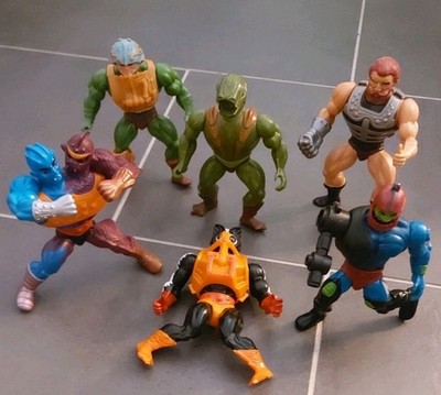 6x Vintage 80er Masters Of The Universe He-Man Figuren Fisto,Trapjaw, Kobra Kahn