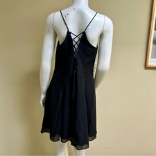 Vintage Corset Style Mini Dress, Black, Size 14