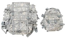 USGI MOLLE II Large Rucksack & 3 Day Assault Pack  COMBO ACU Army Military Ruck