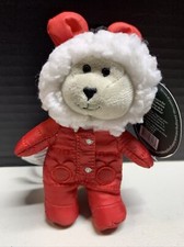 New Starbucks 2021 Holiday Mini Bear Plush Bearista Red Winter Coat Ornament