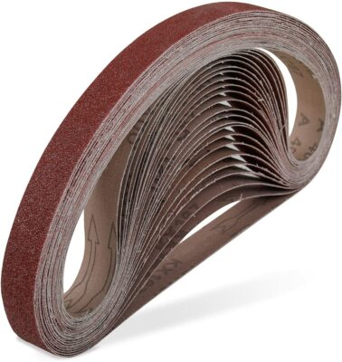 24PCS Sanding Belt 1 x 30 in Sander Belts 60 80 120 150 240 400 Grit Sandpaper