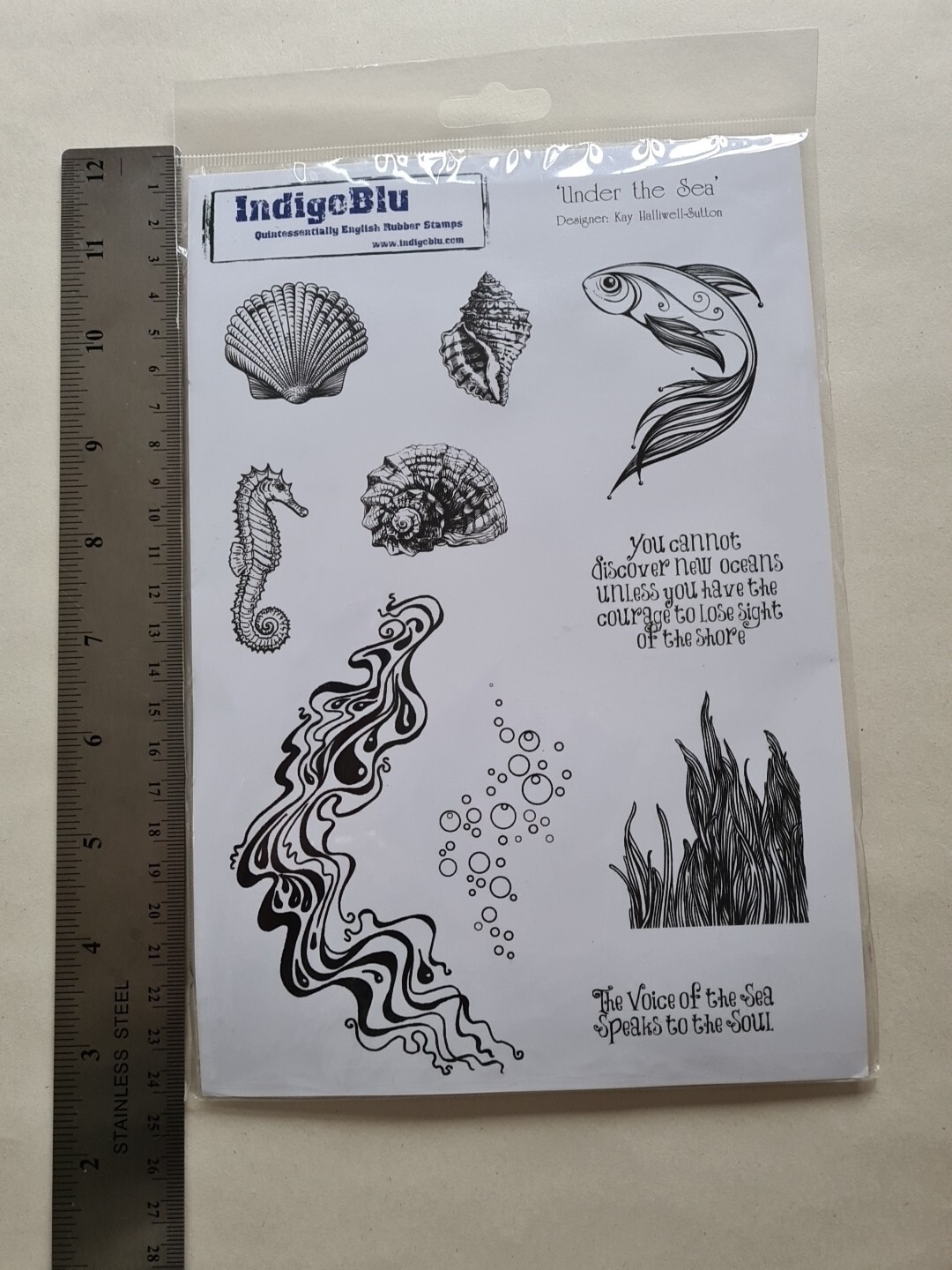 INDIGOBLU RUBBER STAMPS SET A5 ""UNDER THE SEA"" BNIP *LOOK*