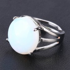 1PC Chakra Open Adjustable Crystal Quartz Stone Finger Ring Healing Reiki Gift