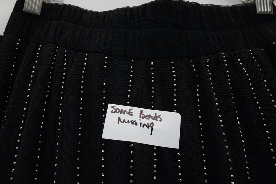 Myrine Ant Werp Women's Black Beaded Skirt Nylon NWT Size Small - Image 4 of 4
