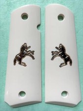 Colt 1911 Grips Gold Horse Full Size 1911 Government, Commander