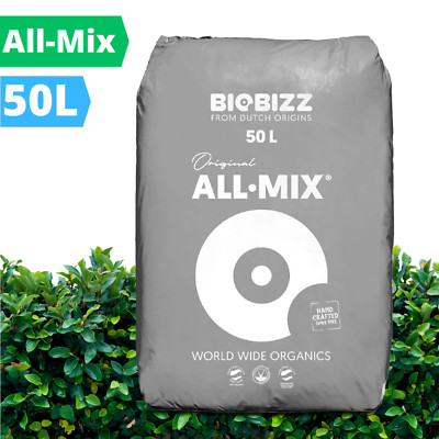 BioBizz All-Mix 50L Erde Vorgedüngt Substrat Perlite-Mix für Growbox Grow Erde
