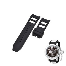 Russian Diver 4583 26mm Black Rubber Watch Strap For Invicta