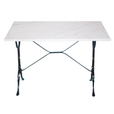 Bistrotisch Gastro Marmortisch Gusseisen Gartentisch Tafel 100x60x73cm 
