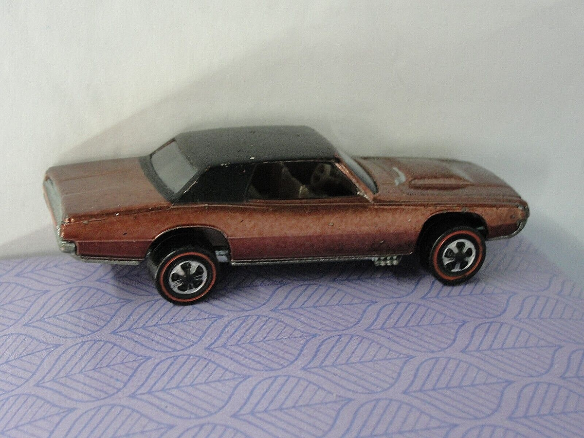 Hot Wheels Redline Custom T-Bird 1967 Copper Gray Int. Black Top