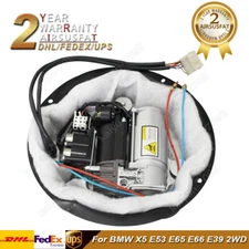 For BMW X5 E39 E53 E65 E66 Air Suspension Compressor & Valve Block+Bracket Cover