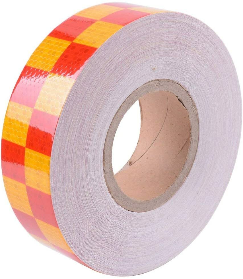 Red Yellow Chequers High Intensity Self-Adhesive Reflective Tape ...
