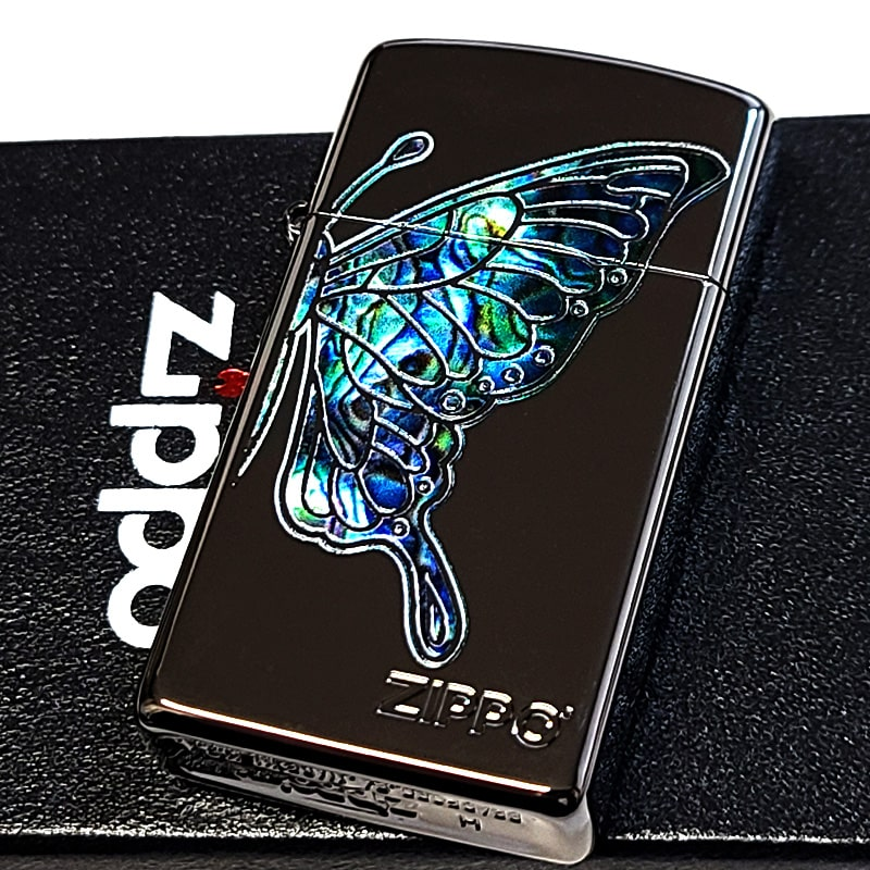 White butterfly shell＊Fully cover＊ZIPPO＊ 【公式通販】