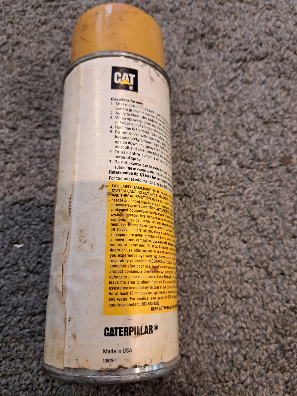 Vintage Cat Caterpillar Yellow Paint Spray Paint Can 4C4200 eBay