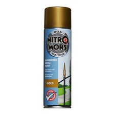 Nitromors Hammered Metal Finish Anti Rust Corrosion Gold Paint Spray 500ml