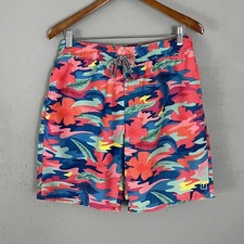 NEFF Board Shorts Men's Size S Swim Trunks Tropical Colorful Elastic Waist