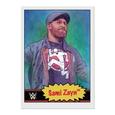 Topps WWE Living Set Card 17 - Sami Zayn, ERR Edge back