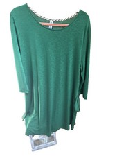 Paisley Grace A Line Dress sz 3x Green Euc