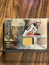 NICK RITCHIE 2015-16 FLAIR SHOWCASE ROOKIES DUCKS JERSEY PATCH RELIC NHL INSERT!