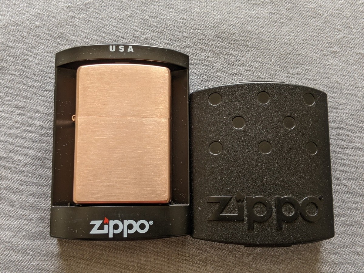 2005 NO. 161 SOLID BRUSHED COPPER ZIPPO LIGHTER MIB VERY RARE | eBay