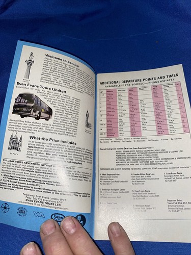 Vintage London Sightseeing with Evan Evans Tours 1977 Travel Brochure 30 Pages - Picture 3 of 12