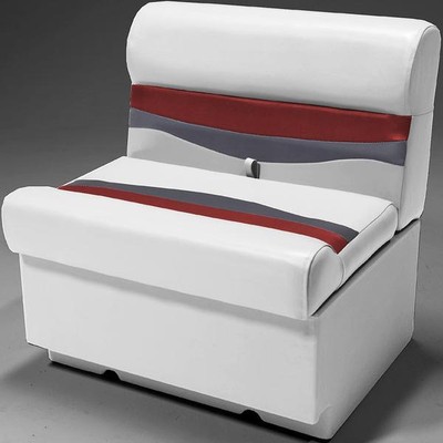 28 Pontoon Boat Bench Seat In Gray Red And Charcoal Ebay