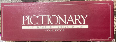 Vintage Second Edition Pictionary Board Game Quick Draw Red (1987) 100% COMPLETE