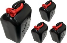 4X Benzinkanister 20L schwarz +flexibl. Ausgießer  Dieselkanister Kanister Sprit