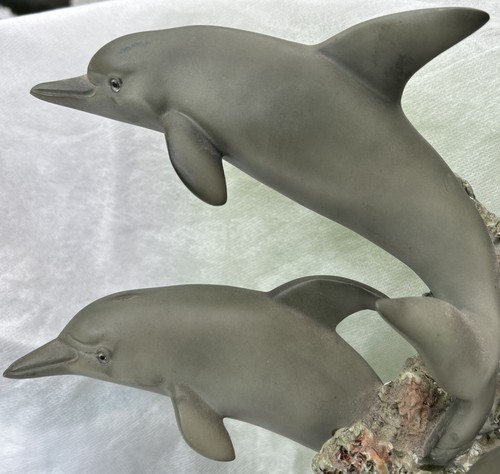 Vintage Juliana collection figurine Triple Dolphin  Resin Figurine On Plinth - Bild 4 von 11