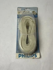 TELEPHONE CORD 50 ft Philips White Modem SWL6170 17 Phone Home Connection New