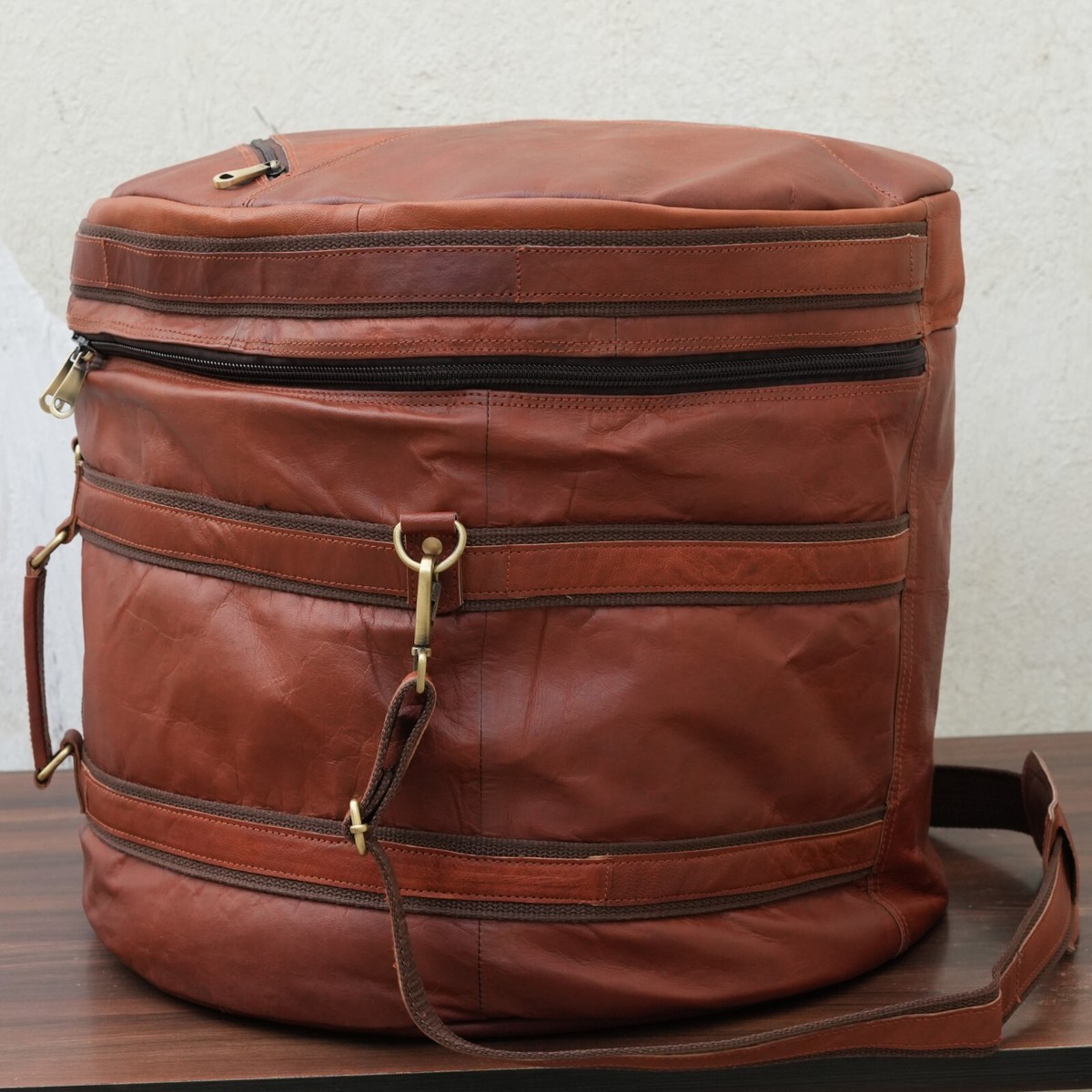 Drum Bag Leather Case Hardware Snare Floor Tom Bass