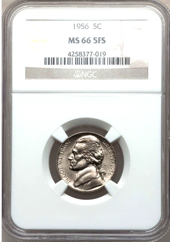 1956 P NGC MS66 FS Jefferson Nickel High Grd Registry Quality GEM BU Full Steps